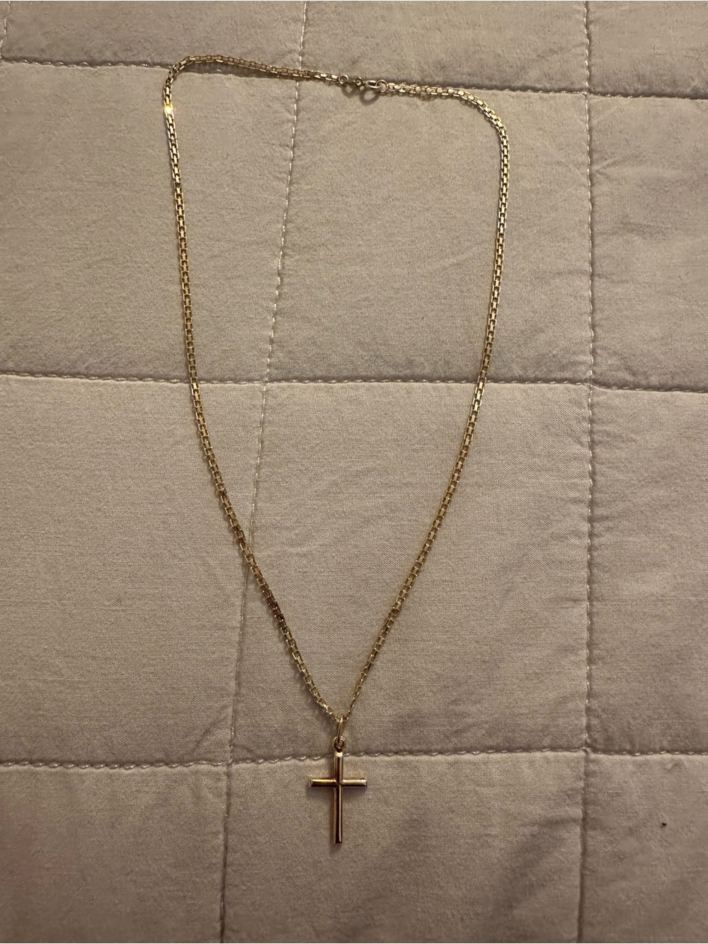 14k Made in Italy Gold Cross Necklace